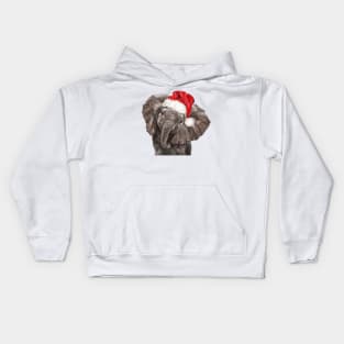 Christmas Baby Elephant Kids Hoodie